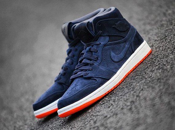 Air Jordan 1 Mid - Navy - Orange