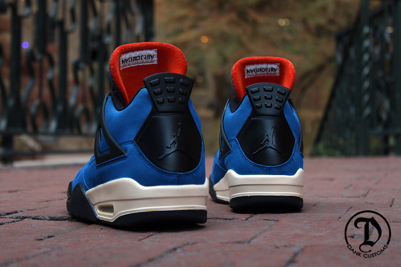 Air Jordan Iv Blue Undefeated Custom 02