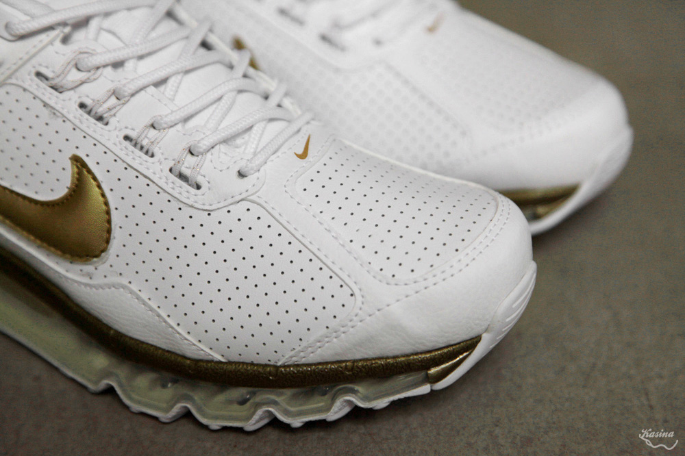 Nike Air Max 2013 Leather White Metallic Gold 2