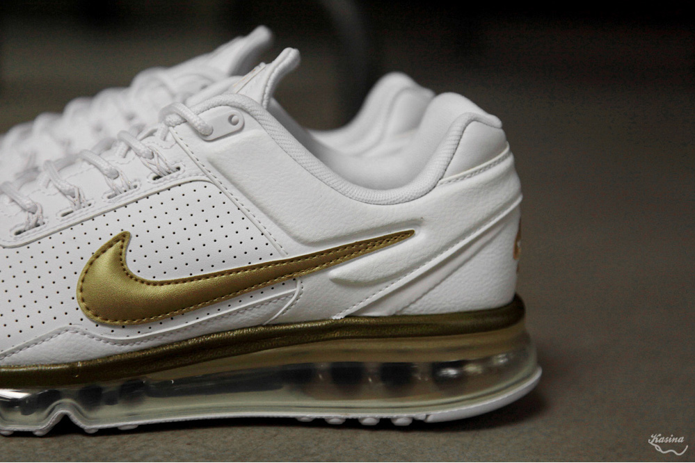 Nike Air Max 2013 Leather White Metallic Gold 4
