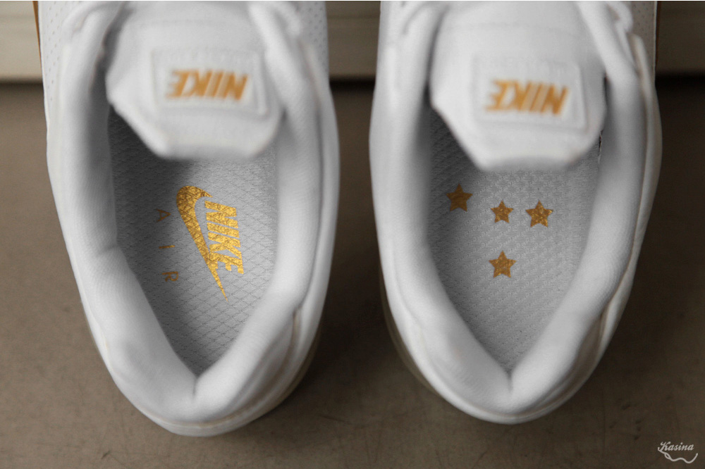 Nike Air Max 2013 Leather White Metallic Gold 7