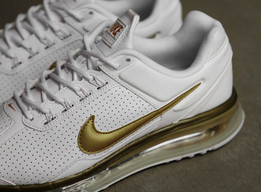 Nike Air Max+ 2013 Leather QS – White – Gold