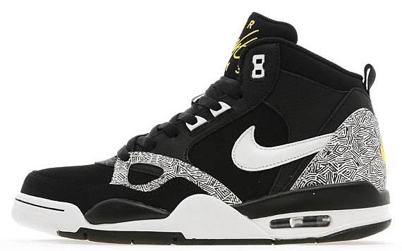 Nike Flight 13 Mid Black White Tropical Yellow 05