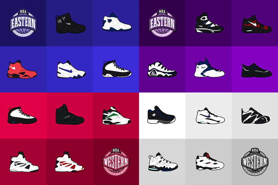 1994-95 NBA All-Star Sneaker Doodles by Commonlight