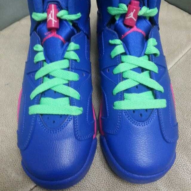 Air Jordan 6 Gs Purple Green Pink 04