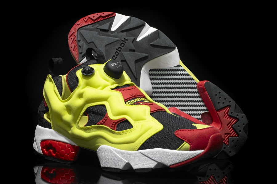 Reebok Insta Pump Fury Black Hypergreen Red 081