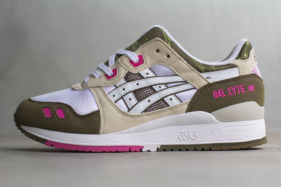 Asics Gel Lyte Iii Olive White Pink 03