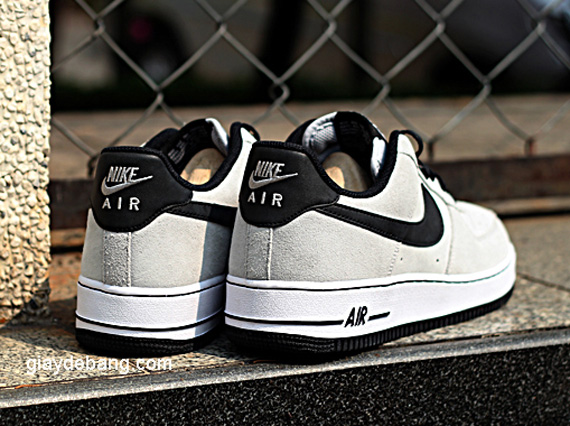 Nike Air Force 1 Low Grey Suede Black White 03
