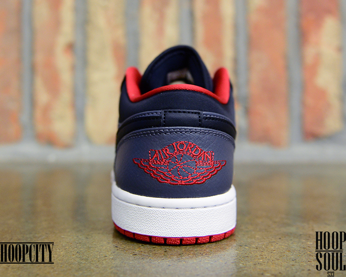 Air Jordan 1 Low Black Dark Grey Gym Red 02
