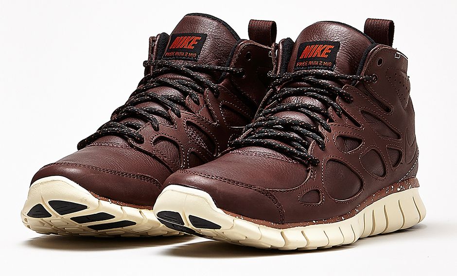 Nike Free Run 2 Sneakerboot Brown Leather 03