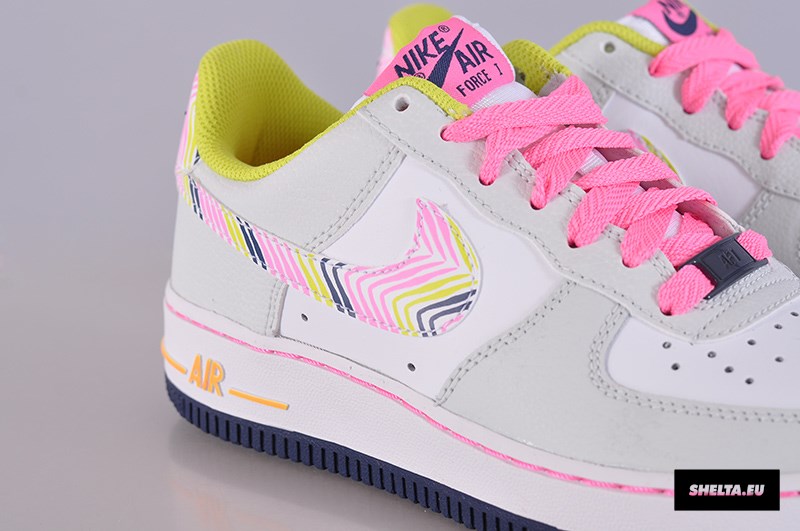 Nike Air Force 1 Gs Light Base Grey White Pink 06
