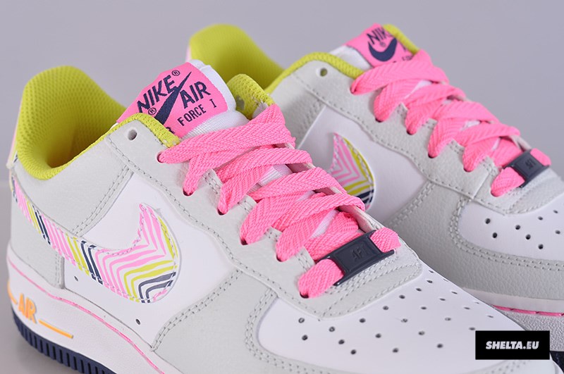 Nike Air Force 1 Gs Light Base Grey White Pink 07