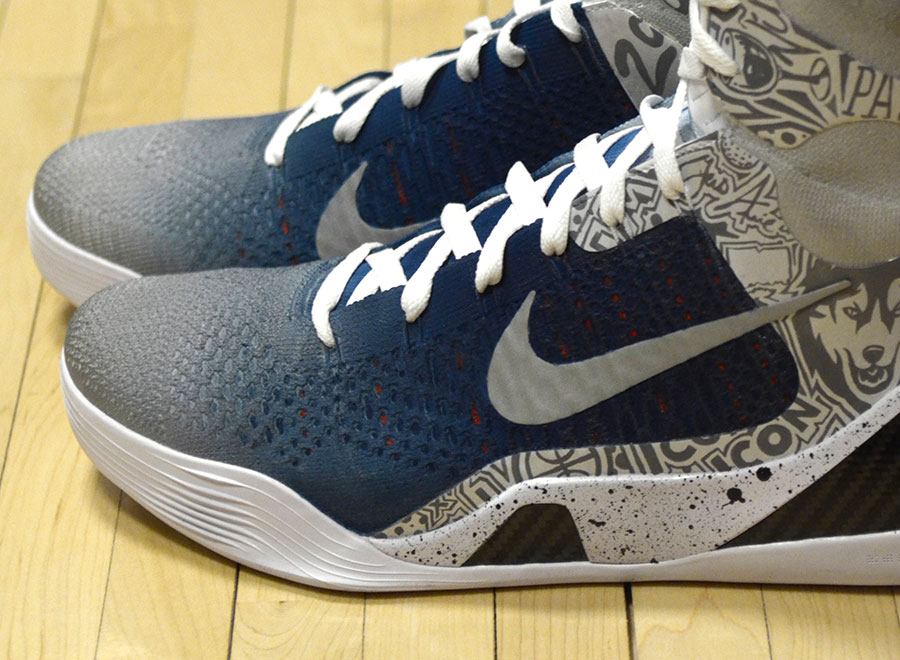 Nike Kobe 9 Elite “UCONN” by Mache Customs for Geno Auriemma