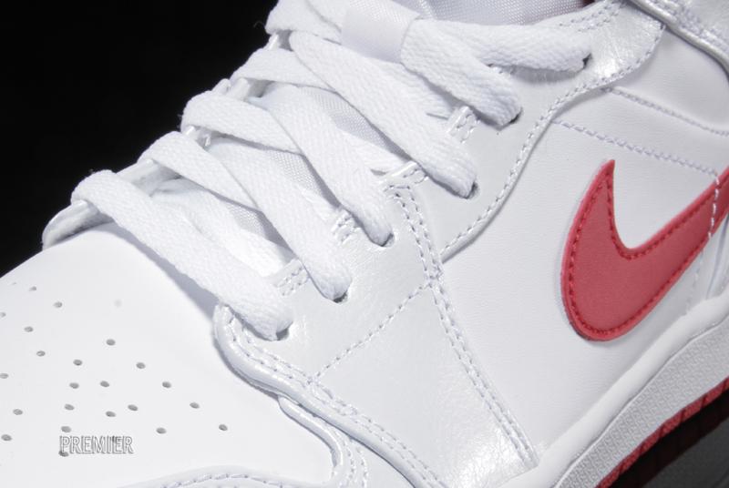 Air Jordan 1 Mid White Black Gym Red 04