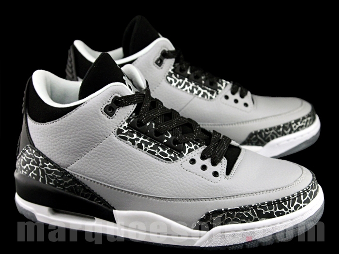Jordan 3 Wolf Grey Metallic Silver Black White 03