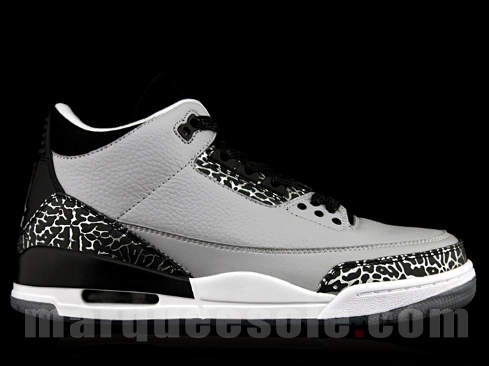 Jordan 3 Wolf Grey Metallic Silver Black White 06