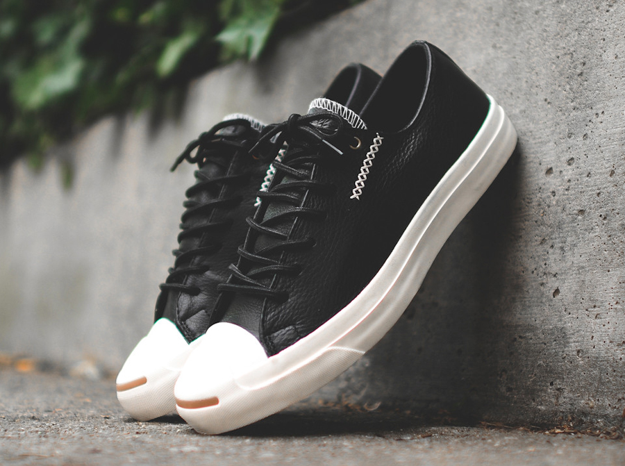 Converse Jack Purcell – Black Leather – White