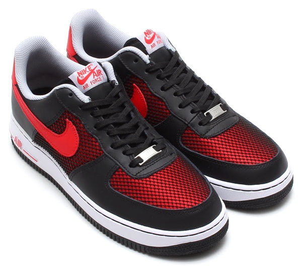 Nike Air Force 1 Low Black University Red Wolf Grey 01