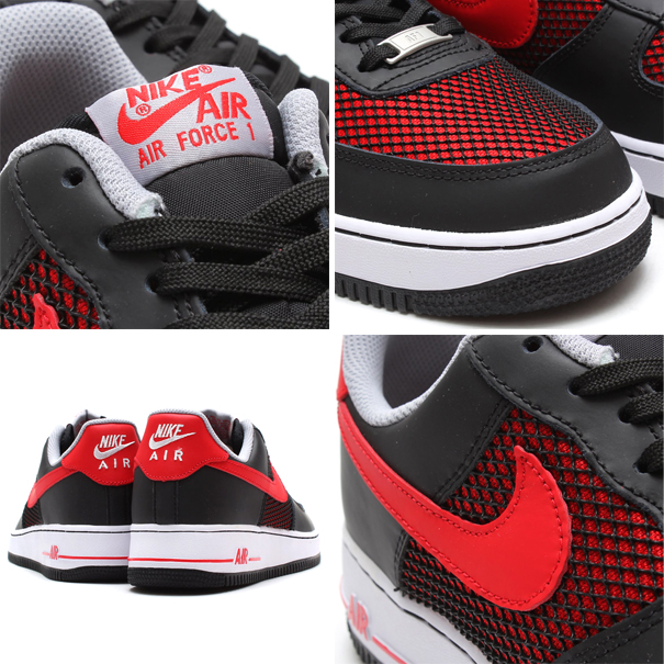 Nike Air Force 1 Low Black University Red Wolf Grey 02