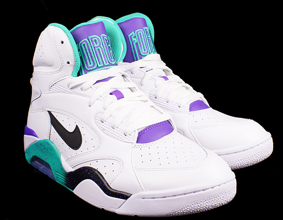 Nike Air Force 180 Mid White Black Atomic Teal 2
