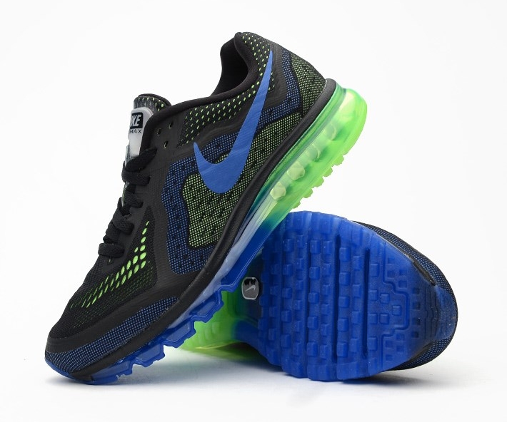 Nike Air Max 2014 Black Photo Blue Electric Green 01
