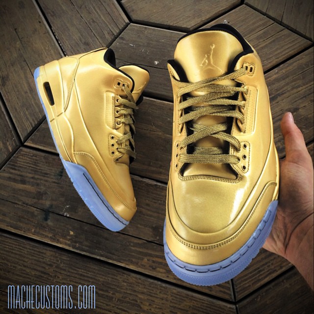 Air Jordan 3 Liquid Gold Mache Customs 01