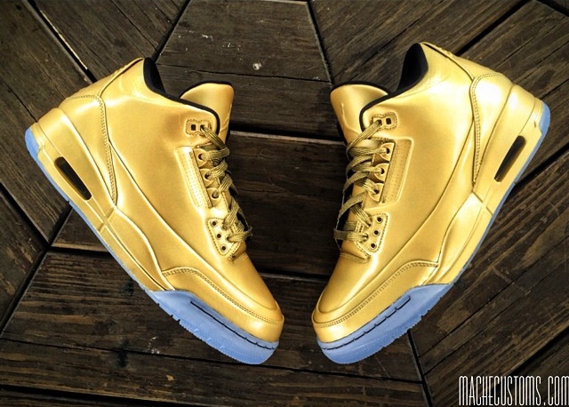 Air Jordan 3 Liquid Gold Mache Customs 02