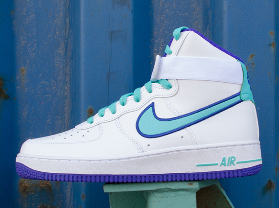 Nike Air Force 1 High White Dark Concord Hyper Jade 7