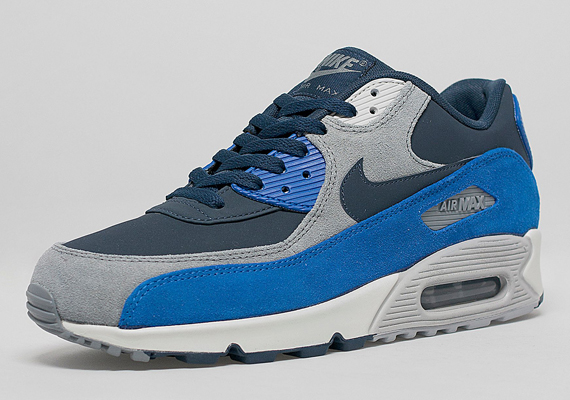 Nike Air Max 90 Suede - Grey - Royal - Navy
