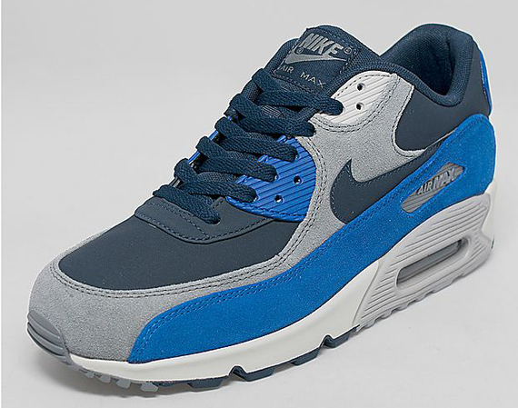 Nike Air Max 90 Suede Grey Royal Navy 02