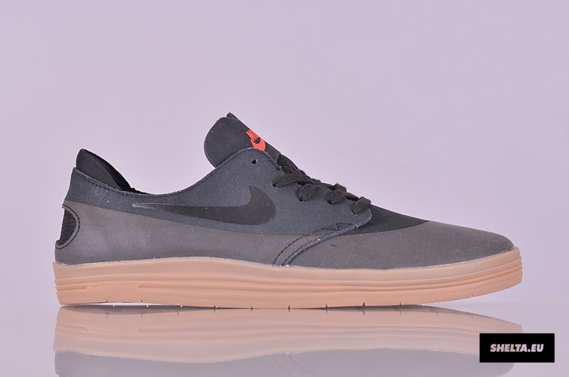 Nike Sb Lunar One Shot Black Orange Gum 02