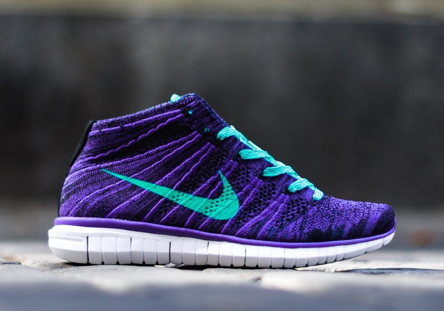 Nike Women’s Free Flyknit Chukka – Court Purple – Hyper Jade