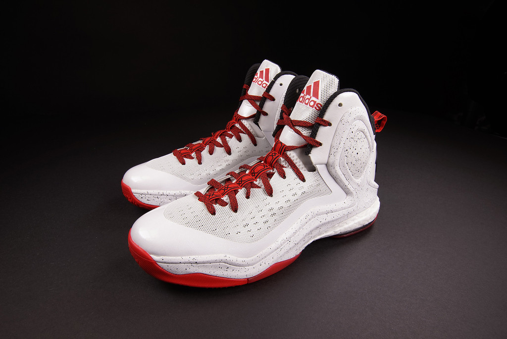 Adidas D Rose 5 Boost White Red Black 02