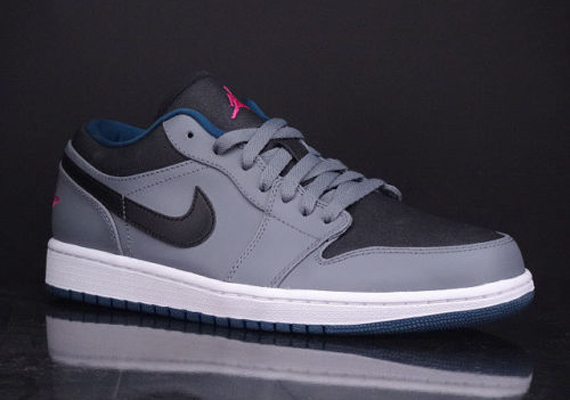 Air Jordan 1 Low - Cool Grey - Fusion Pink - Space Blue