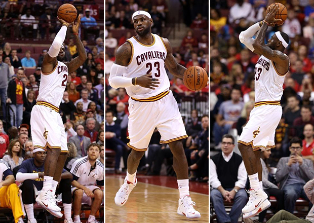 LeBron James in Nike LeBron 12 "Cavs Home" PE