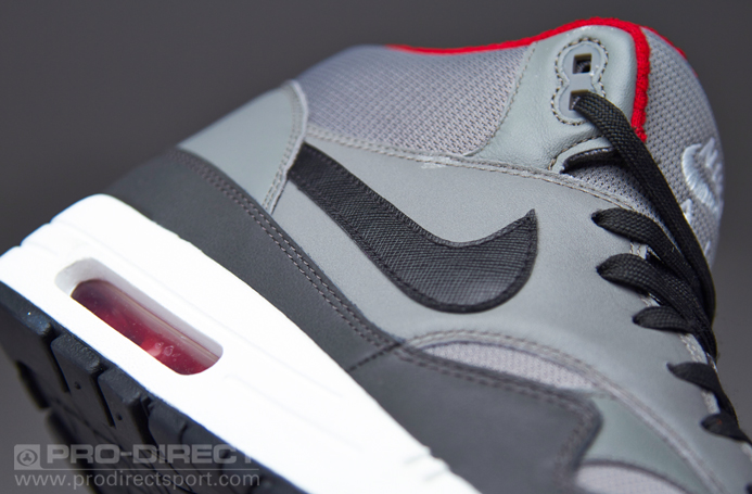 Nike Air Max 1 Mid Fb Grey Black Red 02