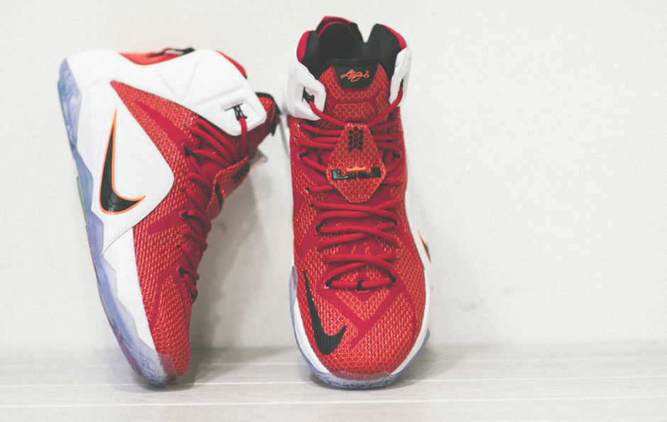Nike LeBron 12 - University Red - White - Black