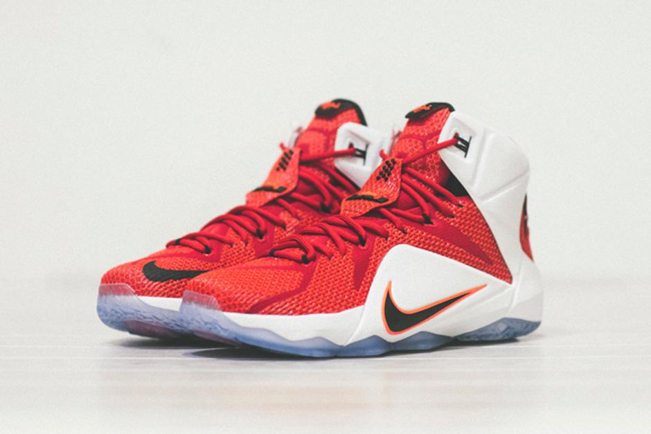 Nike Lebron 12 University Red White Black 03