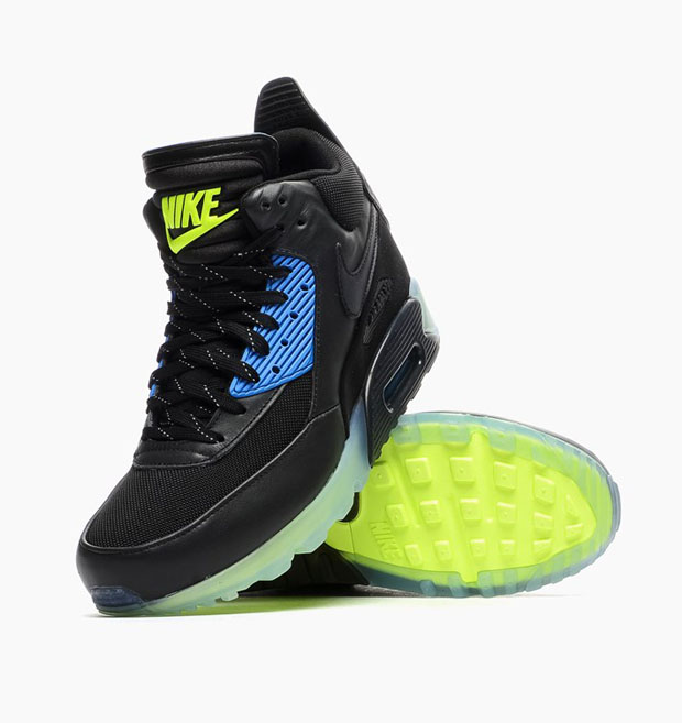 Nike Air Max 90 Sneakerboot Ice Black Volt Blue 02