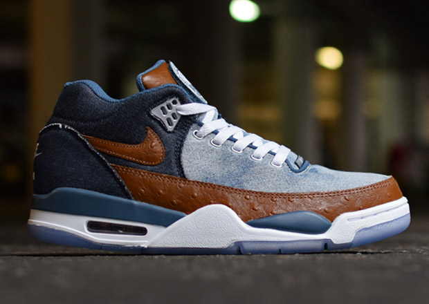 Nike Air Flight Squad Qs Denim Ostrich 1