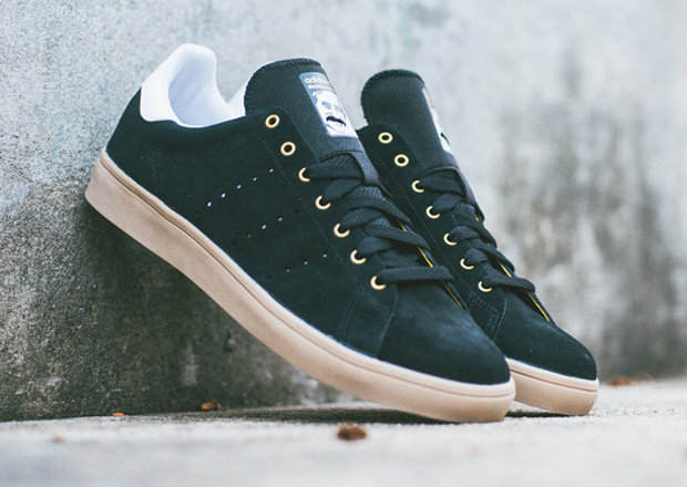 adidas Skateboarding Stan Smith Vulc - Black - Gum