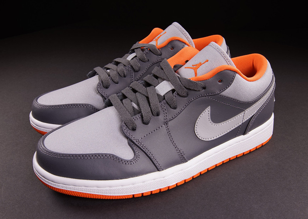 Air Jordan 1 Low - Dark Grey - Electric Orange