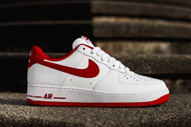 Nike Air Force 1 Low - White - Gym Red