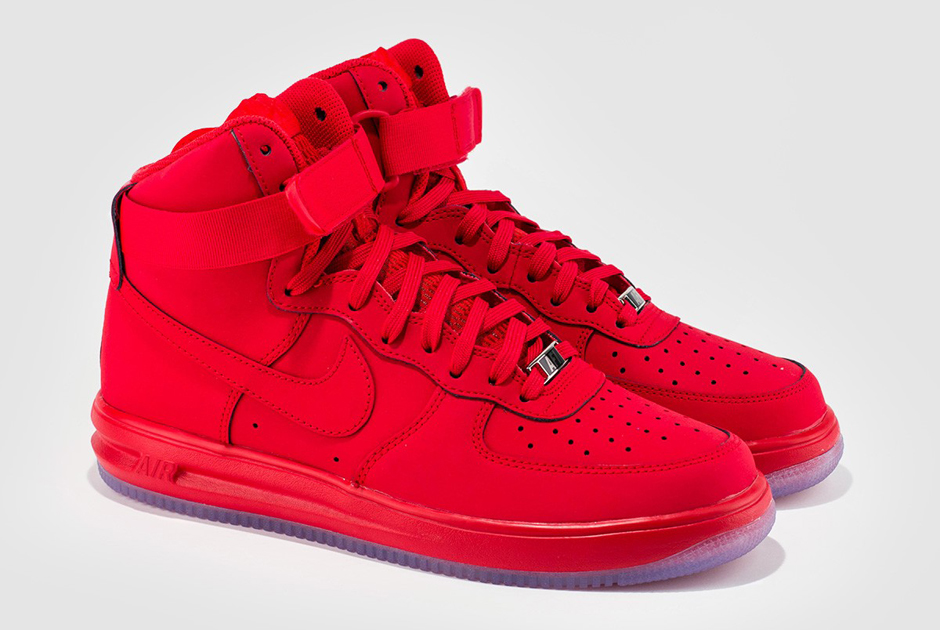 Nike Lunar Force 1 High - University Red - Ice Sole