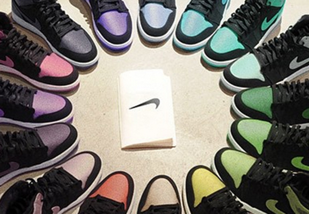 A "Rainbow" Wheel of Air Jordan 1s
