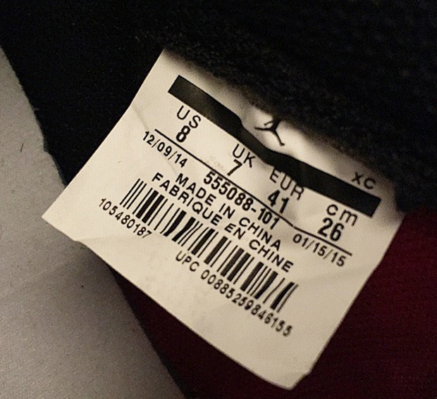 Air Jordan 1 Retro High Og White Red Black 5