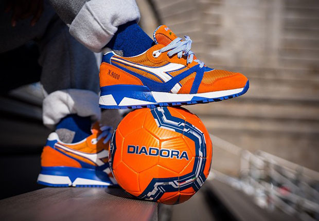 Packer Shoes x Diadora N.9000 - Orange - Blue - White