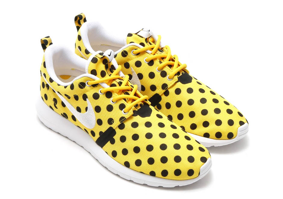 Nike Roshe Run Nm Polka Dots Yellow Black 2
