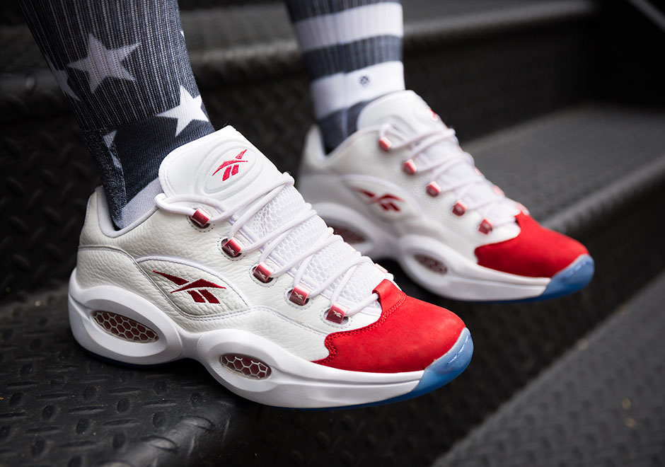 The Reebok Question Low's OG White/Red Colorway Launches Tomorrow