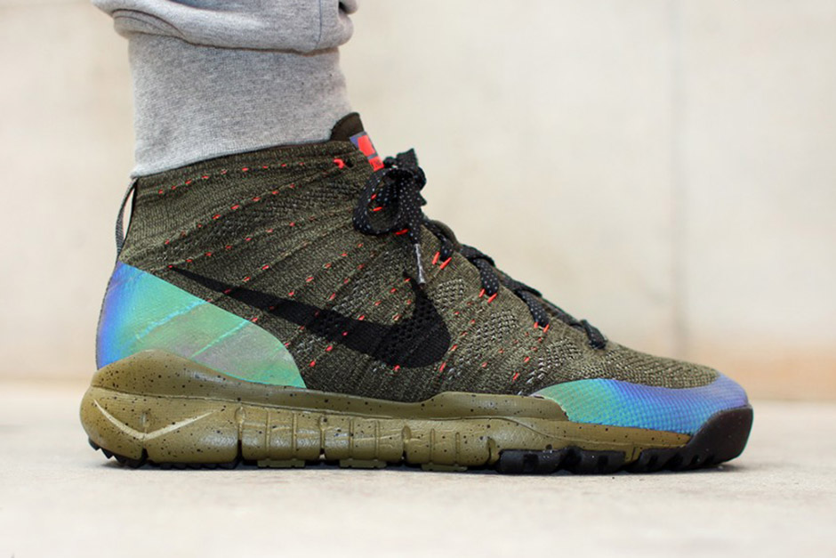 Nike’s Iridescent Obsession Continues On This Fall-Ready Flyknit Chukka